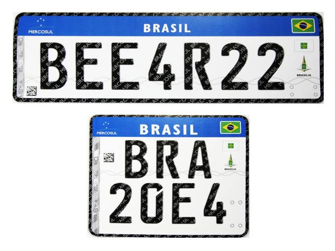 Carros brasileiros ganham novo modelo de placas