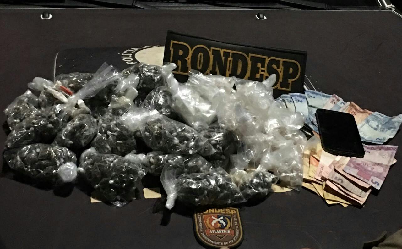 Rondesp apreende 1.300 porções de drogas na Federação