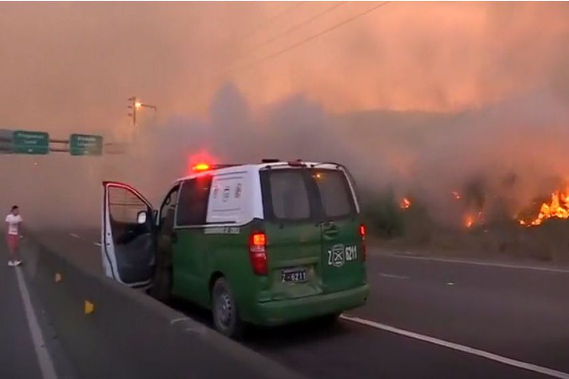 Incêndio atinge um dos principais pontos turísticos de Santiago