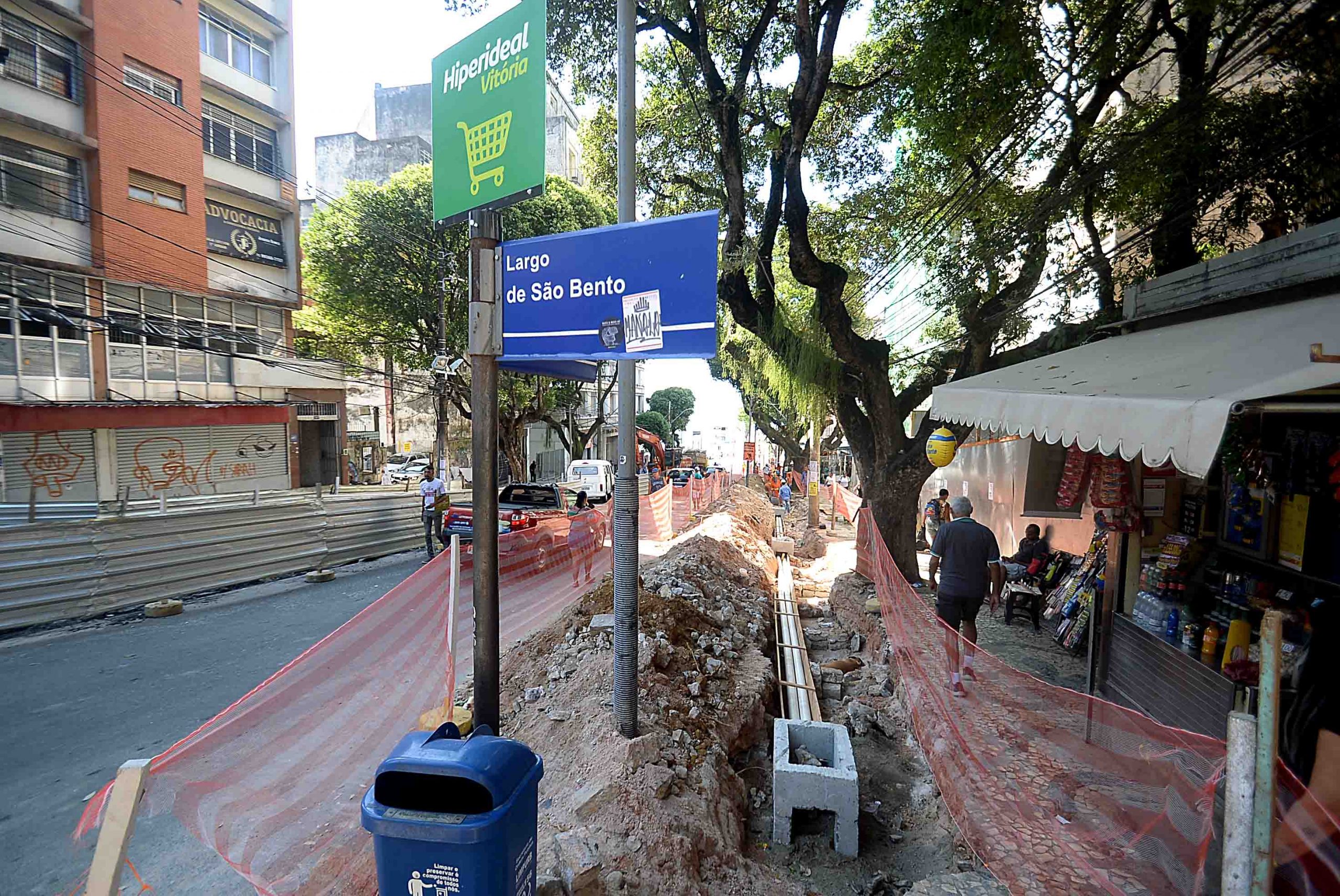 Obras da Avenida Sete e Praça Castro Alves mudam trânsito na via