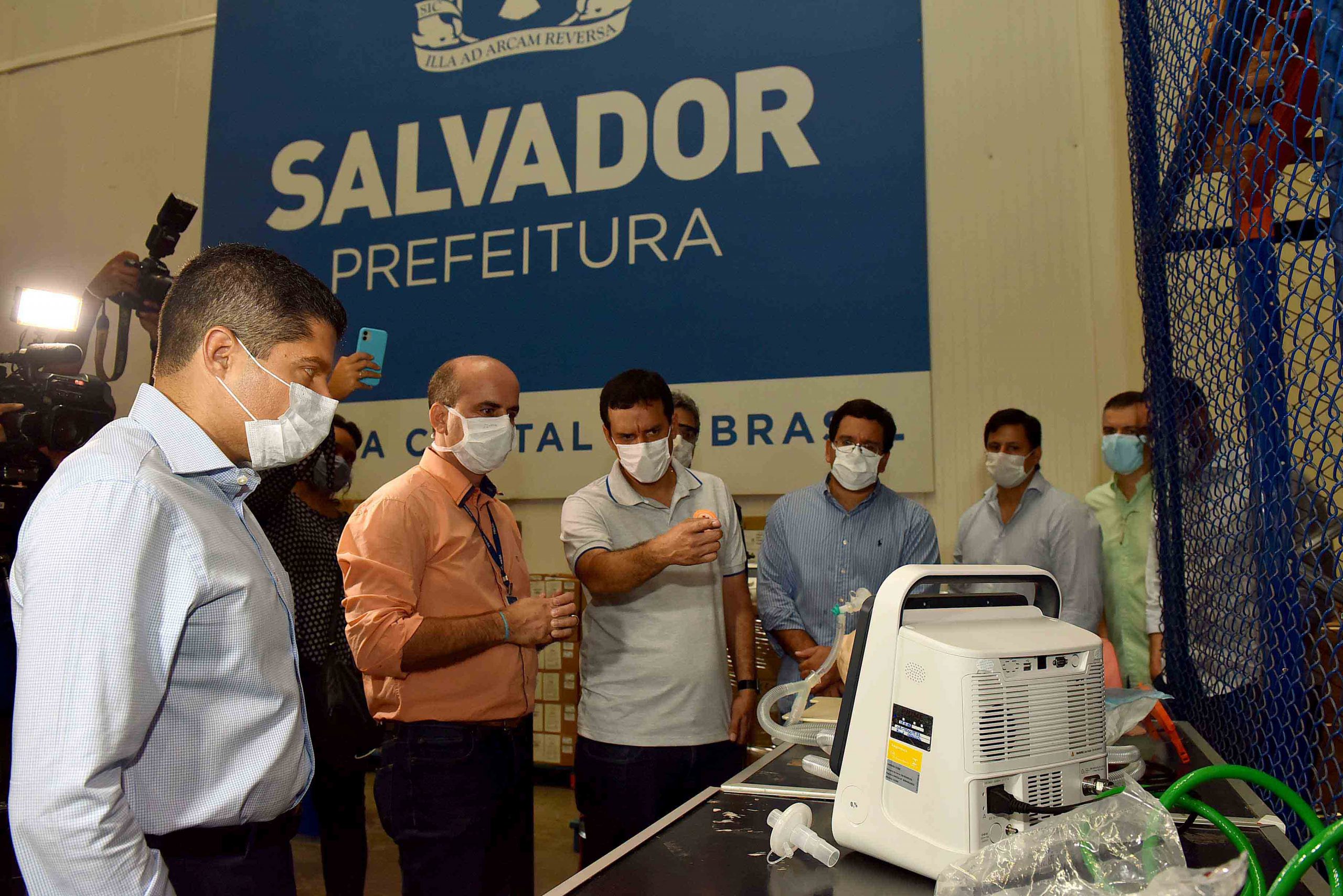 Salvador recebe reforço de 83 novos respiradores contra Covid-19