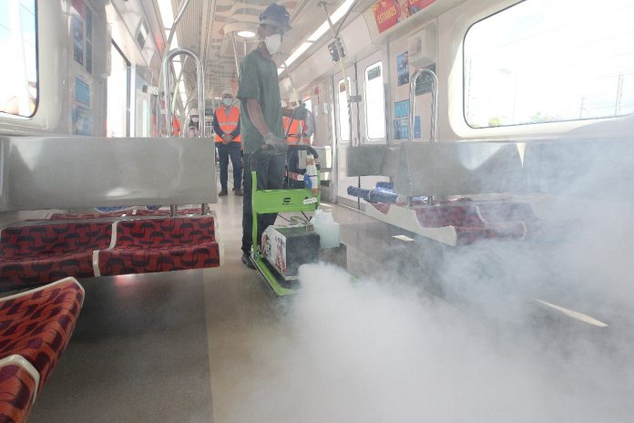 Metrô adota sistema de desinfecção com névoa seca para combater coronavírus
