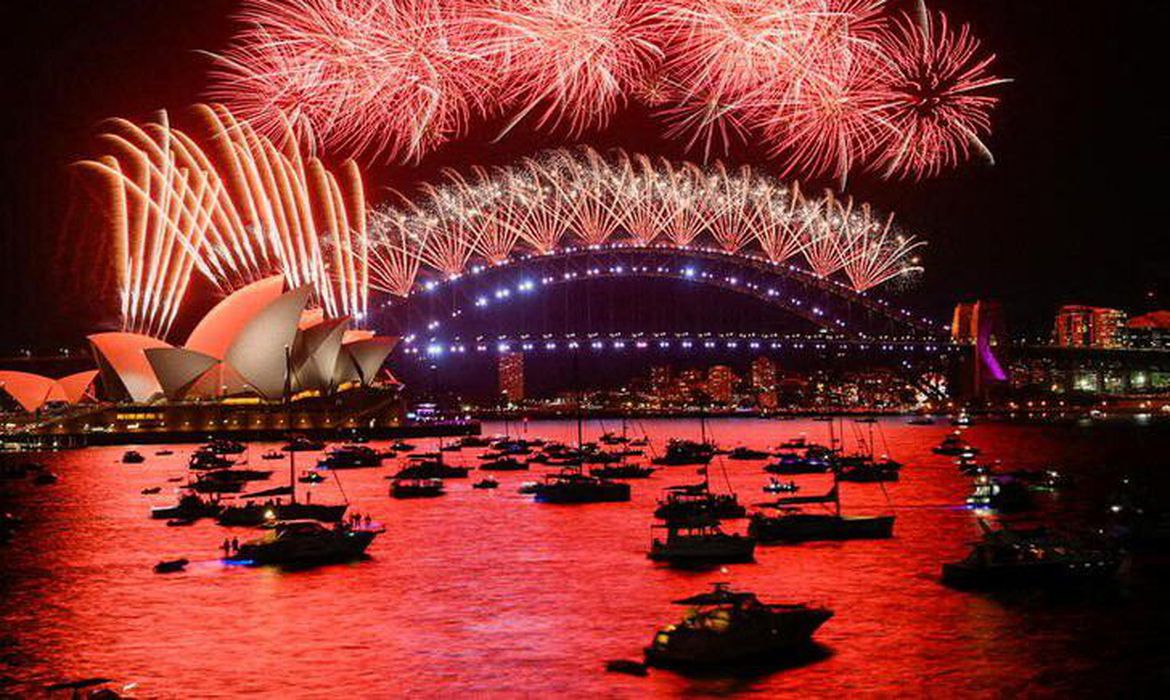 Australianos comemoram a chegada de 2022