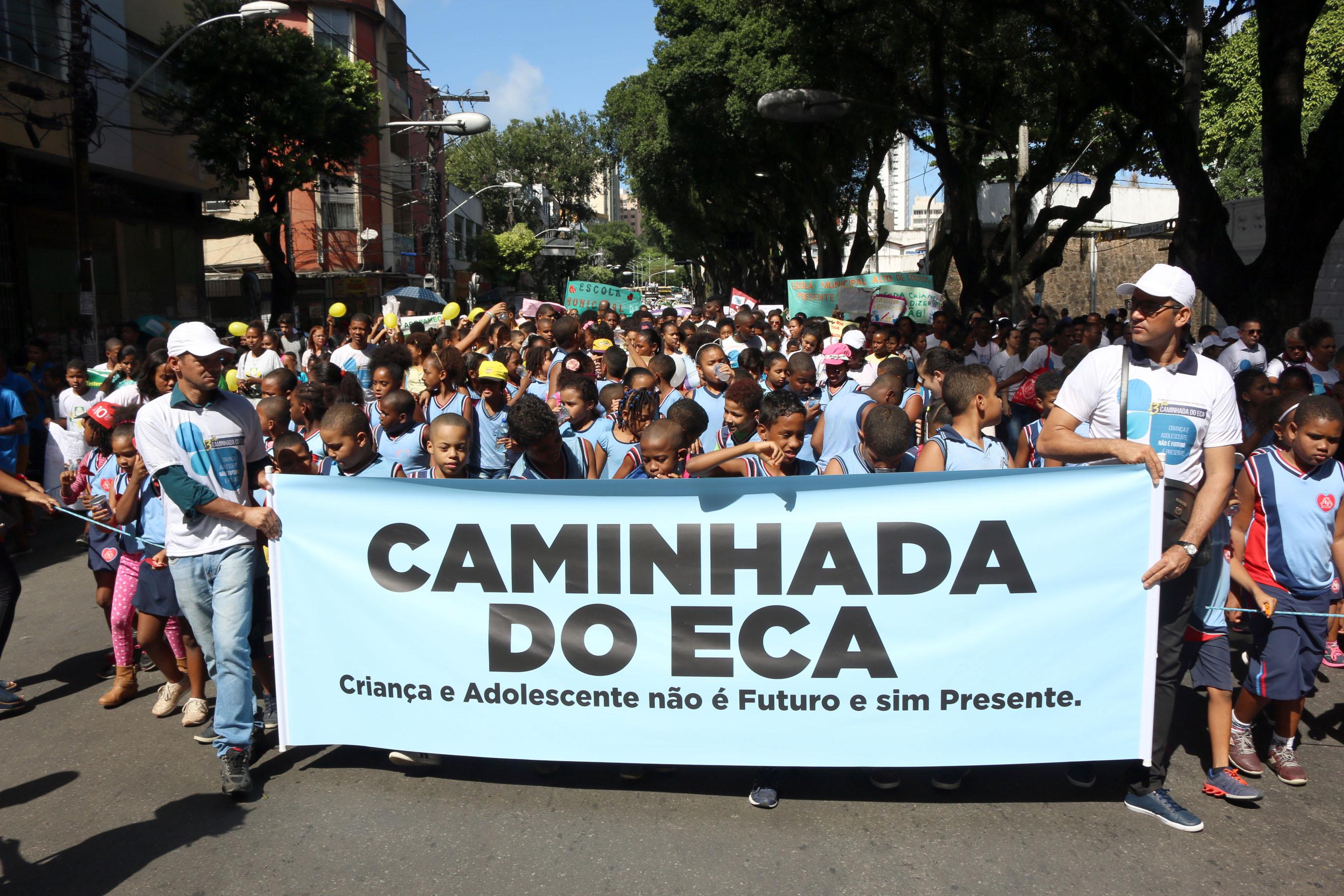 Caminhada marca aniversário do Estatuto da Criança e do Adolescente nesta quarta (13)