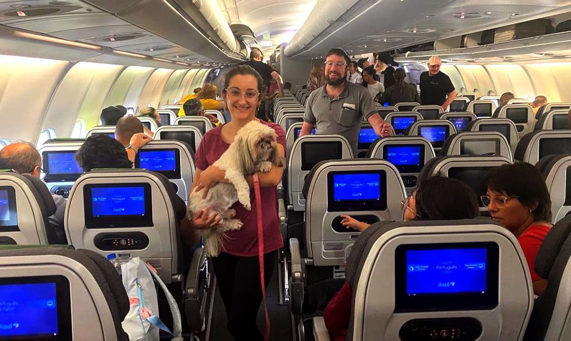 Segundo avião da FAB traz brasileiros, cachorro e gatos de Israel