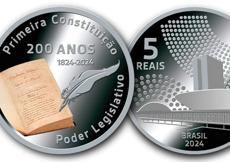 BC lança moeda comemorativa dos 200 anos da primeira Constituição
