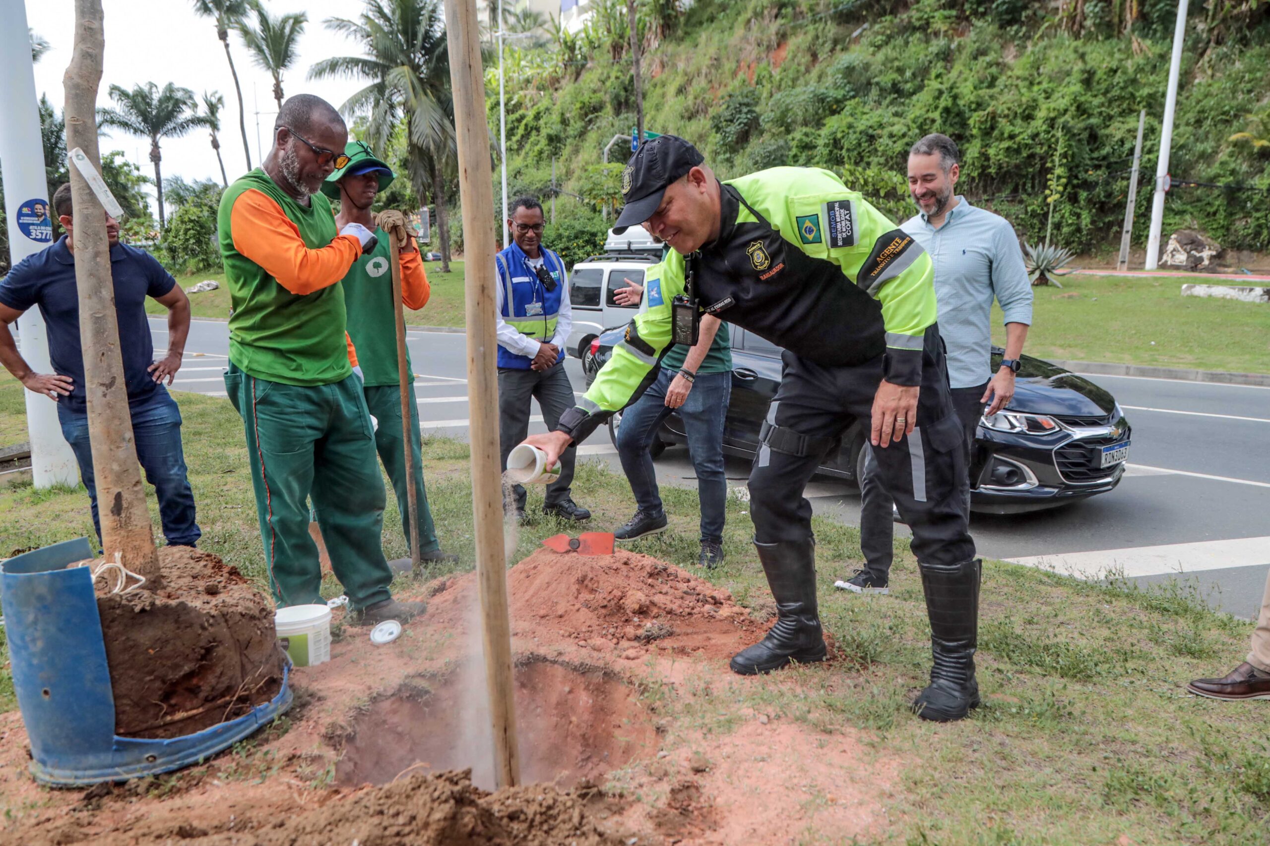 Corredor verde do BRT de Salvador ganha novo plantio de árvores