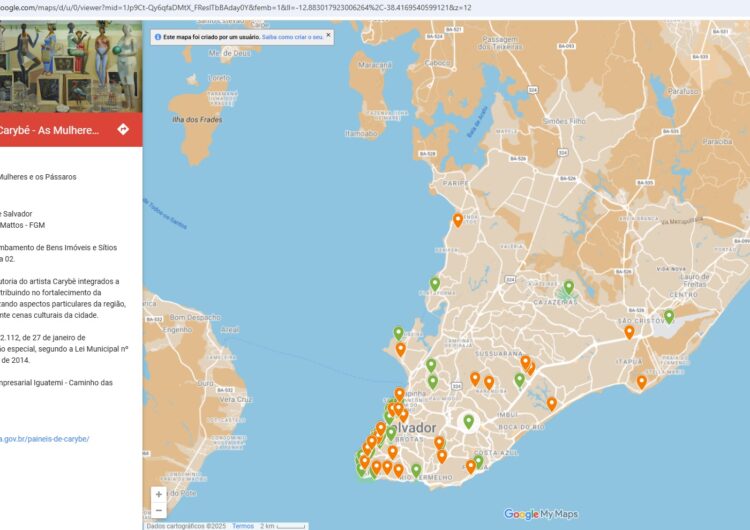 Mapa interativo promove acesso virtual a bens tombados de Salvador