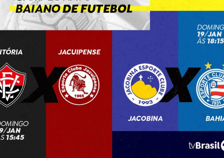 TV Brasil transmite dois jogos do Campeonato Baiano neste domingo (19)