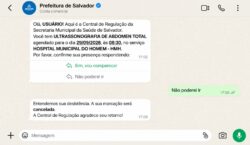 SMS implementa confirmação de consultas e procedimentos pelo WhatsApp